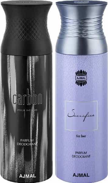 Ajmal Carbon & Shadowhim Deodorants For Men (200 Ml | Pack Of 2)