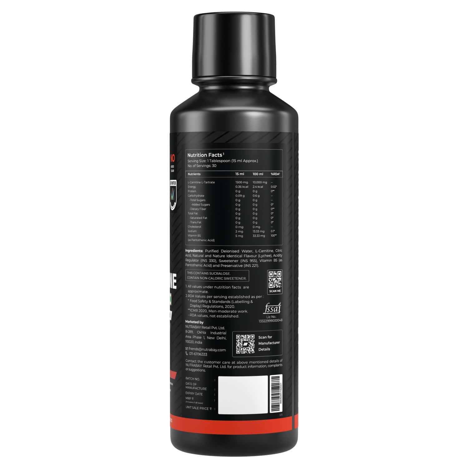 Buy NUTRABAY PRO LIQUID L-CARNITINE WITH VITAMIN B5 - 450 ML | LYCHEE CRUSH | 30 SERVINGS Online & Get Upto 60% OFF at PharmEasy Buy NUTRABAY PRO LIQUID L-CARNITINE WITH VITAMIN B5 - 450 ML | LYCHEE CRUSH | 30 SERVINGS Online & Get Upto 60% OFF at PharmEasy