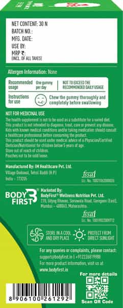 Bodyfirst My Gummies-Immunity Gummies For Kids Kaccha Aam 30 Gummies