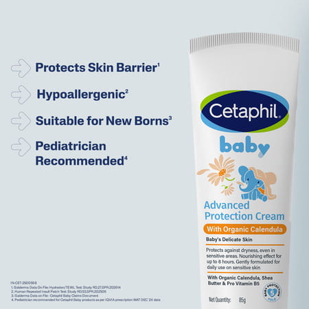 Cetaphil Baby Advanced Protection With Organic Calendula | Cream | 85 Gm