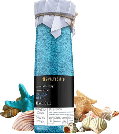 Soulflower Ocean Blue Aroma Bath Salt - 500 Gm