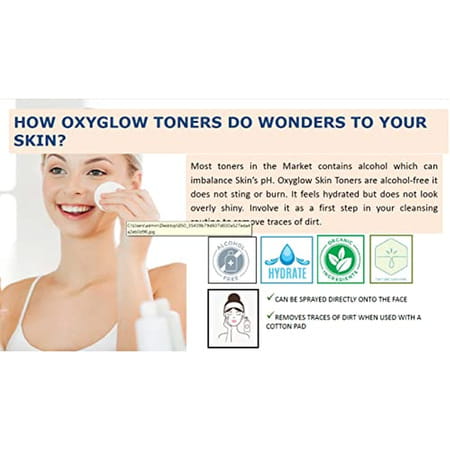 Oxyglow Herbals Pure And Natural Rose Water Face Toner/Makeup Remover (All Skin Types)