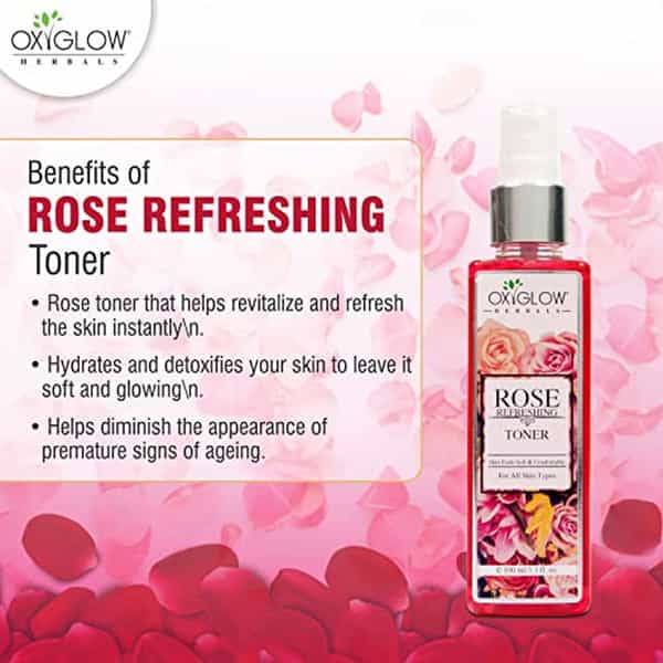 Oxyglow Herbals Pure And Natural Rose Water Face Toner/Makeup Remover (All Skin Types)