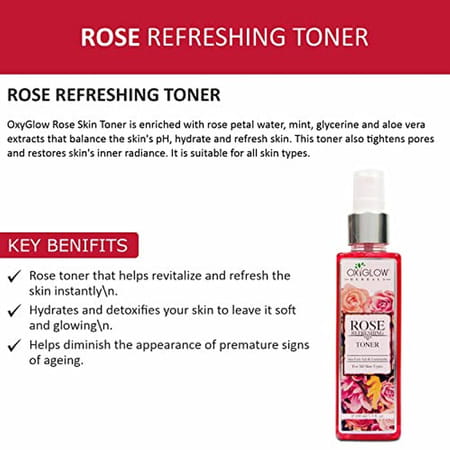 Oxyglow Herbals Pure And Natural Rose Water Face Toner/Makeup Remover (All Skin Types)
