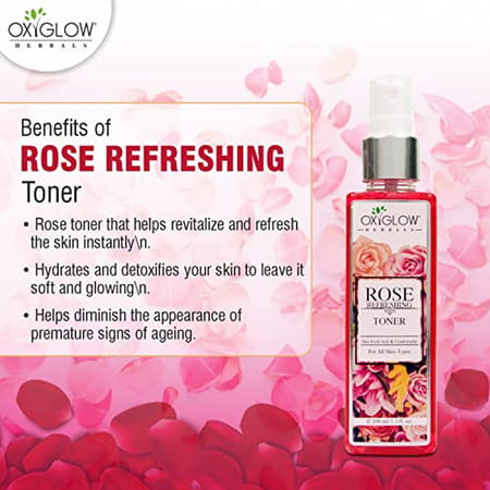 Oxyglow Herbals Pure And Natural Rose Water Face Toner/Makeup Remover (All Skin Types)