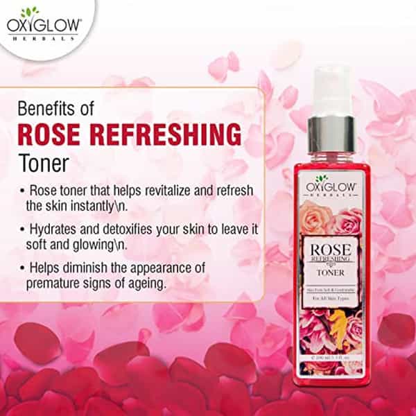 Oxyglow Herbals Pure And Natural Rose Water Face Toner/Makeup Remover (All Skin Types)