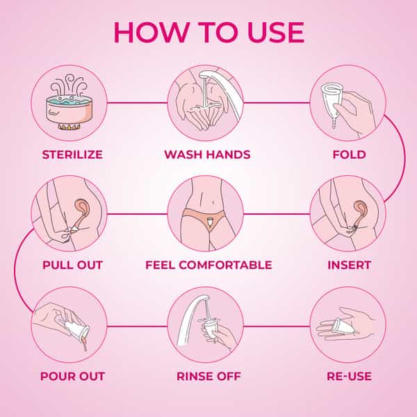 Paree Prima Reusable Menstrual Cup Large Size With Protection Pouch|Fda Approved
