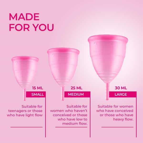 Paree Prima Reusable Menstrual Cup Large Size With Protection Pouch|Fda Approved