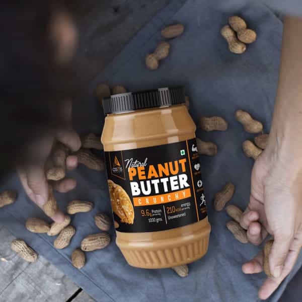 As-It-Is Nutrition Peanut Butter Crunchy (Natural & Unsweetened) 1Kg Jar