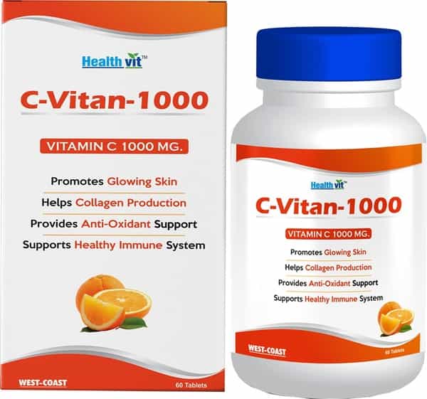 Healthvit C-Vitan-1000 High-Potency Vitamin-C Per Serving -1000 Mg 60 Tablets