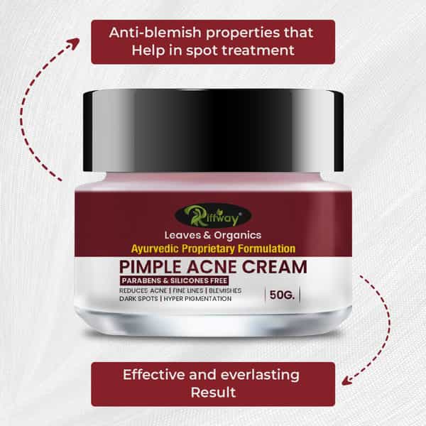 Pimple Acne Herbal Cream For Pimples And Dark Spots | Pure Ayurvedic Cream 100% Ayurvedic (50Gm)