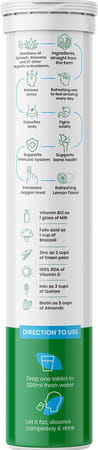Suprfit Effervescent Tablets- Greens 20 Tablets Tube