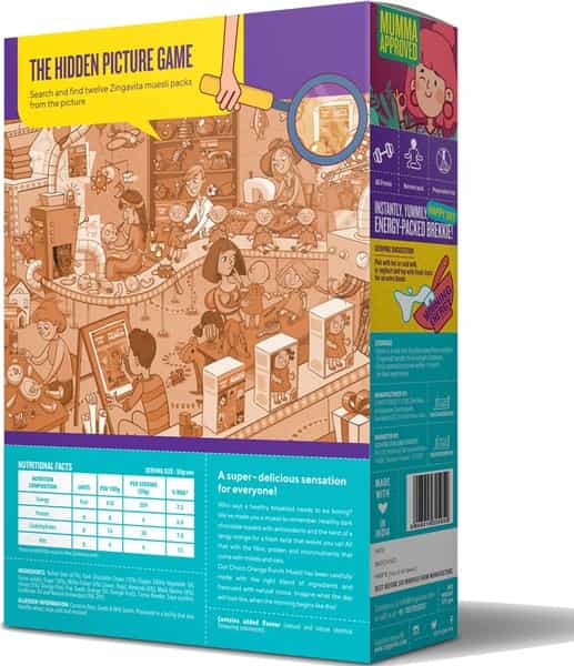 Zingavita Chocolate Oats Muesli Cholesterol Free With Almonds & Orange Peel