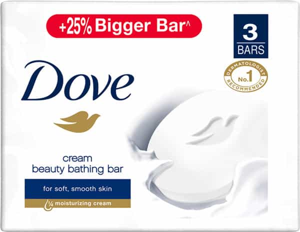 Dove Cream Beauty Soap - Soft Smooth Moisturised Skin -125 Gm (Pack Of 3)