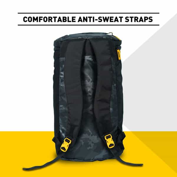 Muscleblaze Hybrid Gym Bag Cum Backpack | Duffle Bag | Camo Grey | 40 L