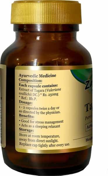 Zandu Tagara Pure Herbs Sleep Improvement Capsules Bottle Of 60