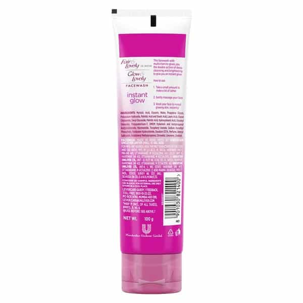 Fair & Lovely Instant Glow Facewash With Fairness Multivitamins Facewash- 100 G