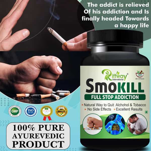 Smokill Herbal Capsules For Addict Is Relieved Of His Addiction Towards A Happy Life (30 Capsules)