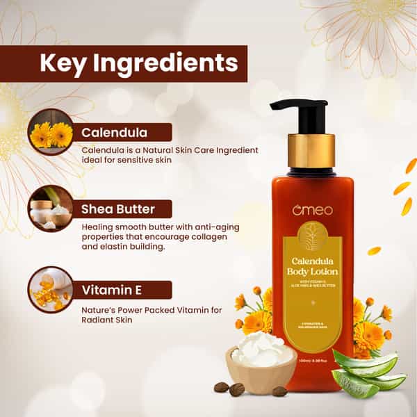 Omeo Calendula Body Lotion For Winter Dry Skin (100Ml)
