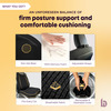 Betterhood Black Memory Foam Ergonomic Lumbar Back Support And Seat Cushion Combo For Car