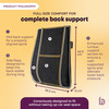 Betterhood Black Memory Foam Ergonomic Lumbar Back Support And Seat Cushion Combo For Car