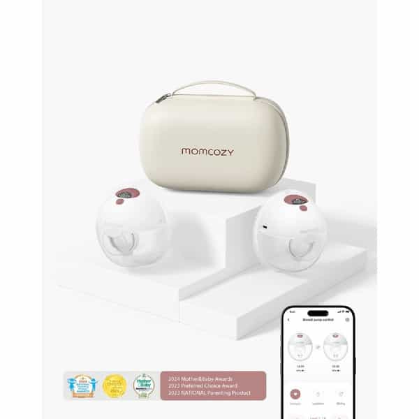 Momcozy Wearable Breast Pump M5 Smart Maroon Double Pack