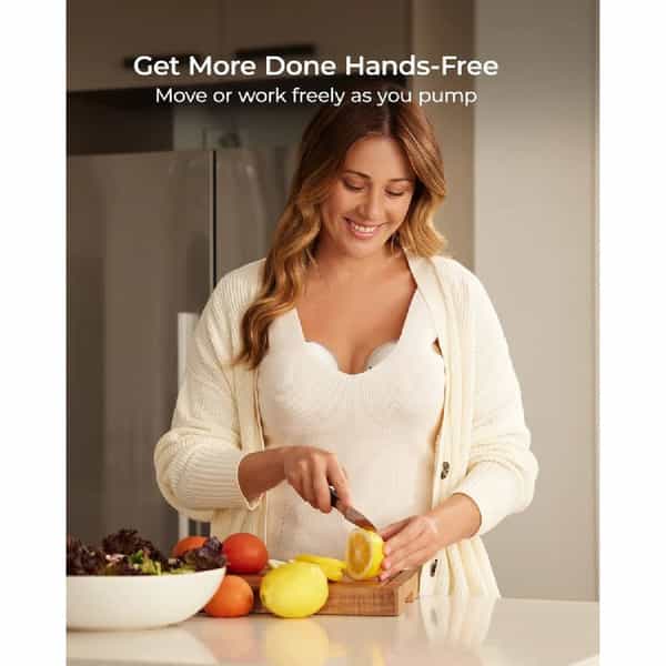 Momcozy Wearable Breast Pump M5 Smart Maroon Double Pack