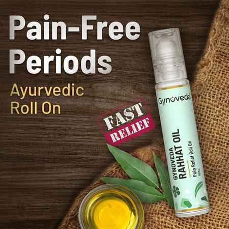 Gynoveda Period Pain Instant Relief Roll On. No More Cramps Backpain Headache. 3 Pack 30 Ml