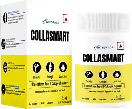 Collasmart Uc - Undenatured Type 2 Collagen Capsules - Jar Of 45 Capsules