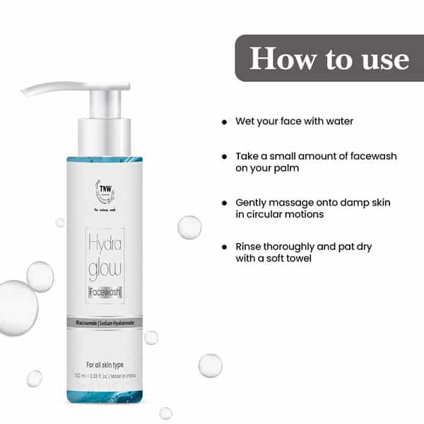 Tnw The Natural Wash Hydra Glow Facewash | Hydrating & Brightening With Niacinamide 100 Ml