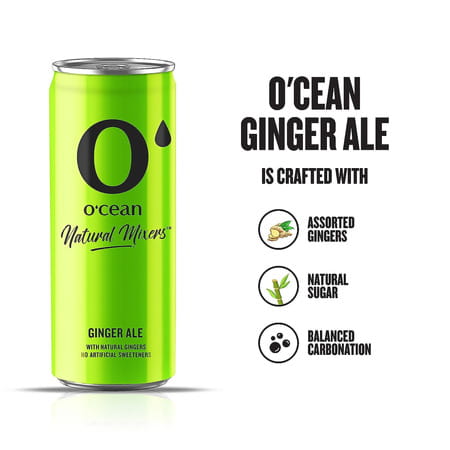 O'Smart Natural Mixer Ginger Ale 250 Ml ( Pack Of 24 )