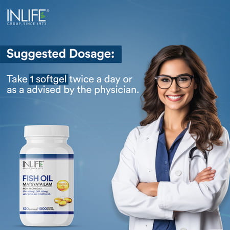 Inlife Fish Oil Omega 3 Capsule 1000mg 120 Softgels