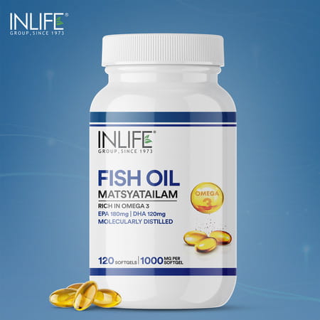 Inlife Fish Oil Omega 3 Capsule 1000mg 120 Softgels