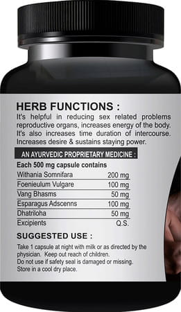Musculix Herbal Capsules For Formulation Makes Orgasm Powerful Energetic Long Erection (15 Capsules)