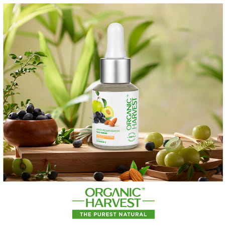 Organic Harvest Anti-Pigmentation Face Serum | Kakadu Plum, Acai Berry, Almonds Extract, Women, 30ml
