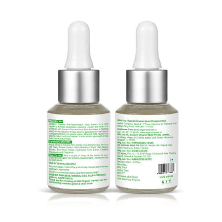 Organic Harvest Anti-Pigmentation Face Serum | Kakadu Plum, Acai Berry, Almonds Extract, Women, 30ml