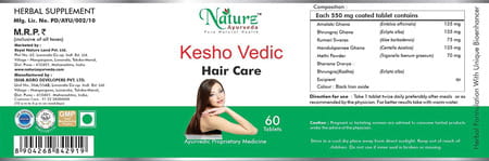 Naturz Ayurveda Kesho Vedic - 60 Tablets (Pack Of 5)