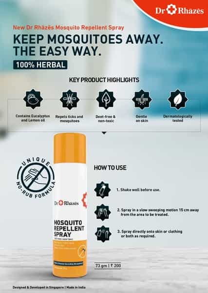 Dr Rhazes Mosquito Repellent Spray (73 Gm)