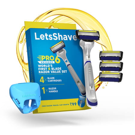Letsshave Pro 6 Advance Face & Body Shaving Razor Value Set