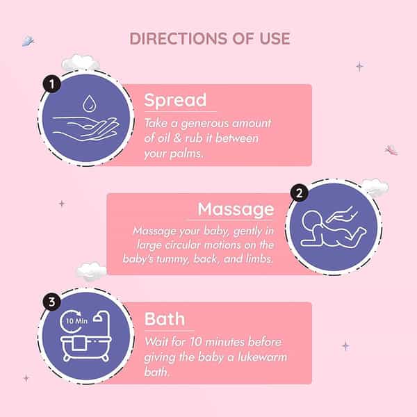 Bumtum Baby Massage Oil | Non-Sticky | Paraben & Sulfate Free | Derma Tested 200 Ml
