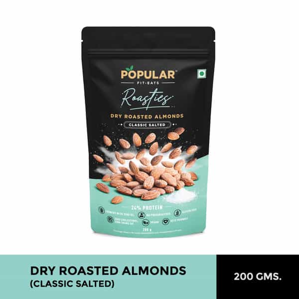 Popular Roasties Dry Roasted Almond Classic Salted | 200 Gm