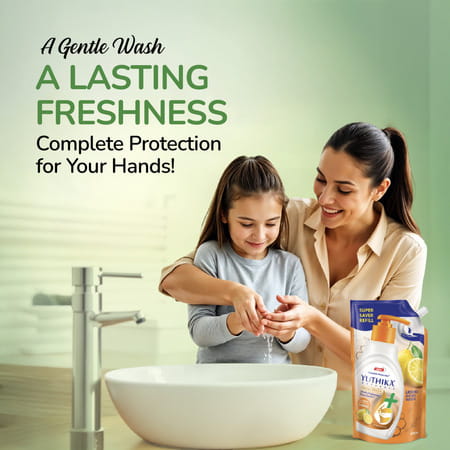 Yuthika Liquid Hand Wash Refill Pack | Lemon | Complete Protection | Ph Balanced Formula | 675ml