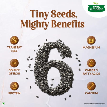Tata Sampann 100% Pure Premium Chia Seeds| Rich In Calcium & Protein| 200g