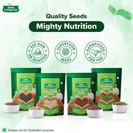 Tata Sampann 100% Pure Premium Chia Seeds| Rich In Calcium & Protein| 200g