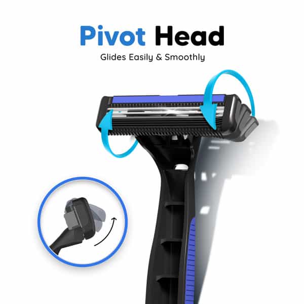Letsshave Pro 2 Plus Disposable (Pack Of 15 Razors) With Free Travel Bag