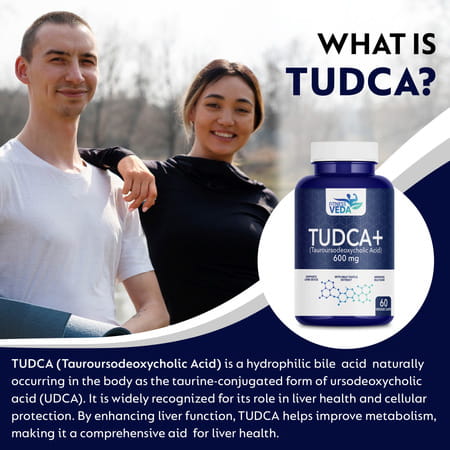 Fitnessveda Tudca 600 Mg - Liver Supplement With Milk Thistle For Improve Bile Flow - 60 Capsules