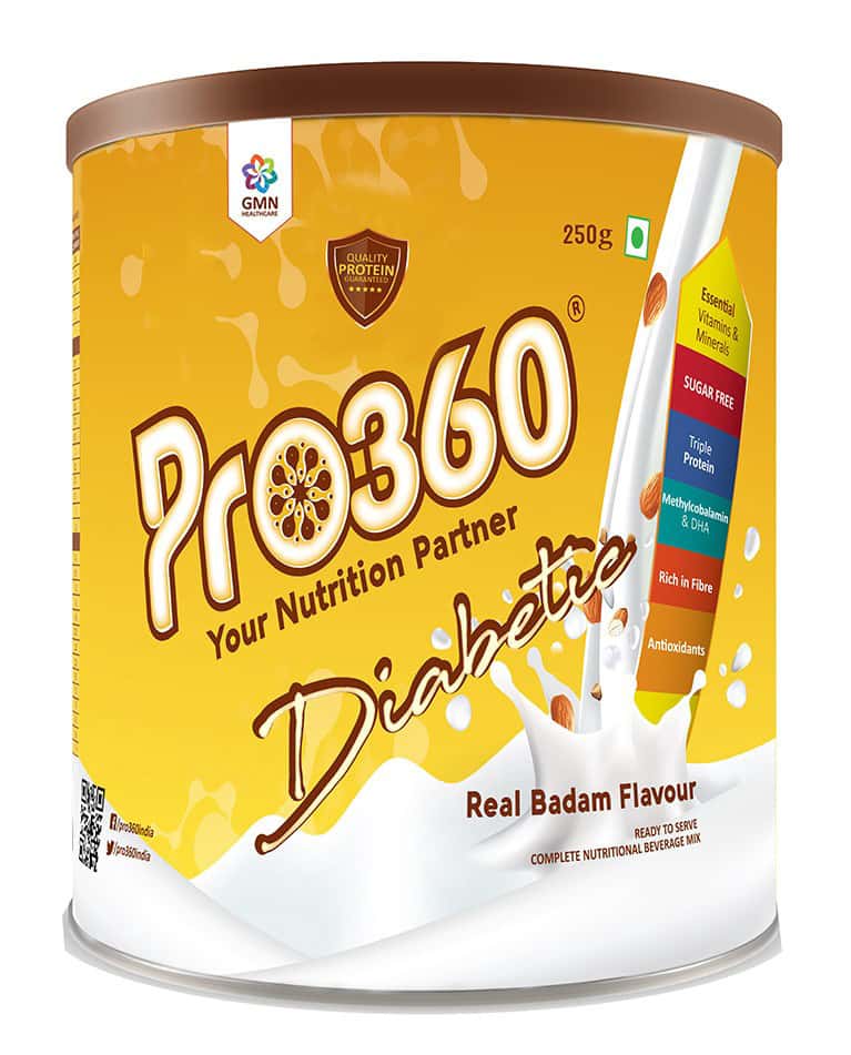 Buy Pro360 Badam Diabetes Care Powder Tin Of 250 G Online at Flat 18