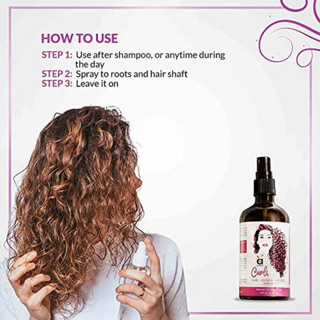 Anveya Curls Hair Mist For Curly Hair Curl-Defining Anti-Frizz 100ml