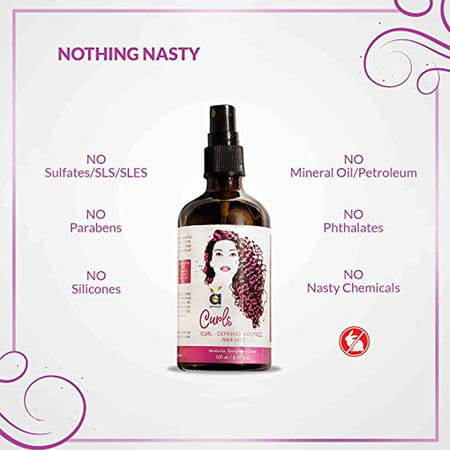 Anveya Curls Hair Mist For Curly Hair Curl-Defining Anti-Frizz 100ml