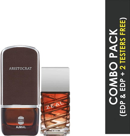 Ajmal Aristocrat Eau De Parfum 75ml Perfume For Men And Zeal Eau De Parfum 100ml Perfume For Men
